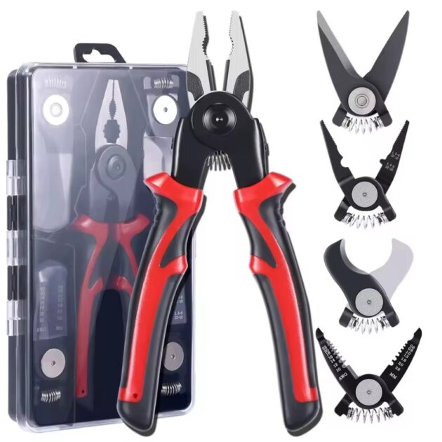 Pince multifonction 5 en 1 à têtes interchangeable